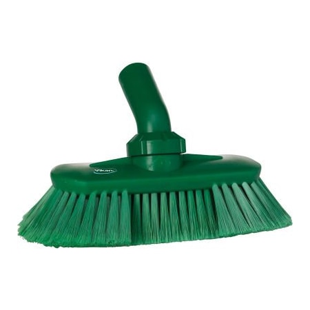 Remco Vikan Waterfed Washing Brush w/ Angle Adjustment- Soft/Split, Green 70672